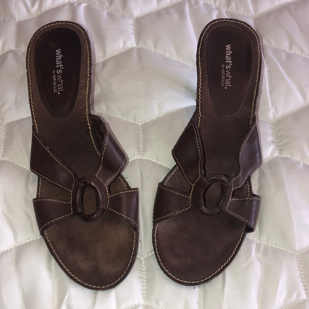 Size 9 What’s What by Aerosoles brown heels